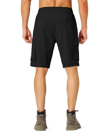 Spowind Men's Hiking Cargo Shorts - Quick Dry Lightweight Summer Shorts with Zipper Pockets - Black 3X-Large - Buy Online on GoSupps.com