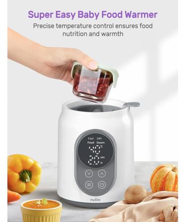 Nuliie 6-in-1 Baby Bottle Warmer with Smart Temperature Control - BPA-Free Food Warmer & Defroster for Breastmilk/Formula - White - Buy Online on GoSupps.com