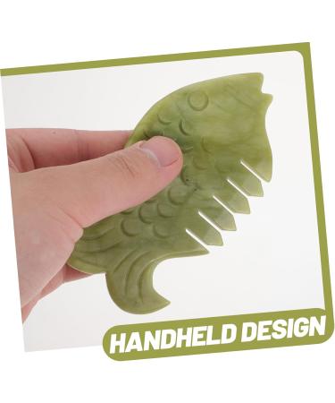 Frcolor 2-Pack Gua Sha Jade Head Massager Combs - Portable Scalp Massage Tools for Relaxation & Hair Care - Buy Online on GoSupps.com