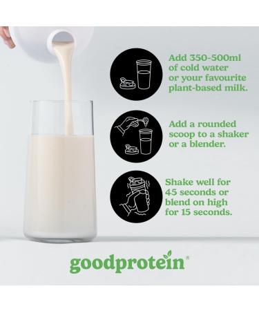 Good Protein Vegan Plant-based Protein Powder 100% Natural Non-GMO Dairy-free Gluten-free Soy-free No Added Sugar and Nothing Artificial. Unflavoured All-in-One Shake 400 grams Unflavoured 440 g - Buy Online on GoSupps.com