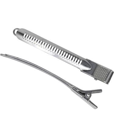Professional Hairdresser's Silver Metal Control Clips (x6) - Ultra-Lightweight to Minimise Hair Crimping
