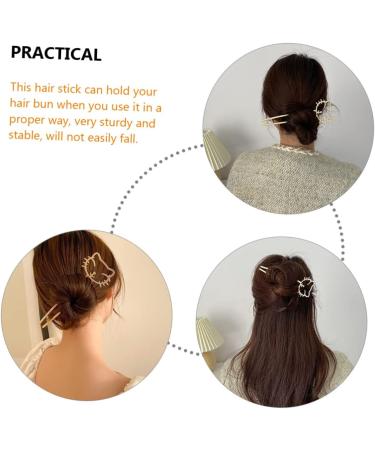 DOITOOL Cute Cute Hairpin Cute Hair Chopsticks Vintage Hair Sticks Metal Hair Chopstick Women Hair Decoration U Shaped Hair Stick Hair Stick for Hanfu Alloy Girl Japanese-style South Korea - Buy Online on GoSupps.com