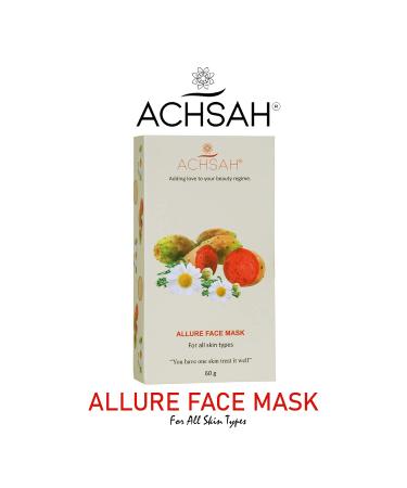 ACHSAH Allure Face Mask - Betalain Pigments & Vitamin K Paraben & Sulfate-Free Refreshing & Resurfacing for All Skin Types - 60g/2.1oz - Buy Online on GoSupps.com