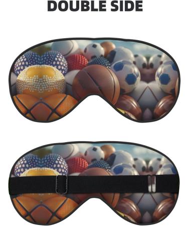 Sports Ball Print Double-Sided Eye Mask | Soft Light Blocking Sleep Aid | Enhance Sleep Quality - Buy Online on GoSupps.com