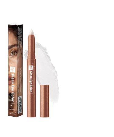 Lilbitty 1 Piece Twilight Eyeshadow Pencil Eyeliner Waterresistant Cream Eyeshadow Pencil Highlighter Stick for Eye Makeup White Eyeliner Primer 01 White