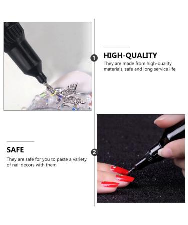 Lurrose 2-Piece Precision Nail Glue Gel Pen for Rhinestones & Glitter Ideal for Nail Art & Gemstone Application - Buy Online on GoSupps.com