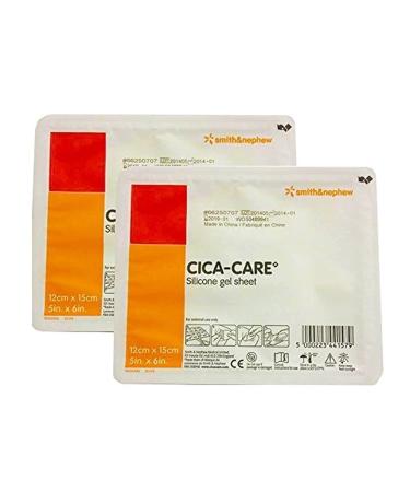 Cica Care Silicone Gel Sheeting 5 x 6 Inch Sterile 2 packs