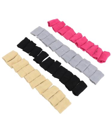 Finger Joint Protector Sleeves - 40 Lightweight Sweat Absorbent Grip Enhancers for Volleyball | Black Gray Pink Beige - Buy Online on GoSupps.com