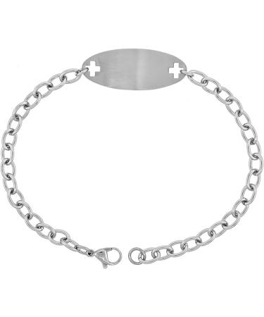Surgical Steel Medical Alert Bracelet for Epilepsy - 9/16 inch Wide 9 inch Long | Durable & Stylish ID Bracelet - Buy Online on GoSupps.com