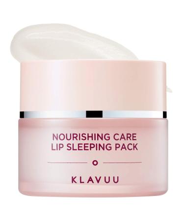 Klavuu Nourishing Care Lip Sleeping Pack- Overnight Exfoliating & Nourishing Lip Treatment Balm for Dry Lips - Natural Moisturizing Lip Oil with Vanilla Flavor - Lip Balm to Repair & Protect Lips- 1 Pack 0.7oz.