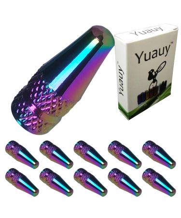 Yuauy 10 Pcs Fantasy Colorful MTB Presta Bike Bicycle Road Racing Coloured Metal Anodized Machined Aluminum Alloy Tire French Style Valve Cap Dust Covers
