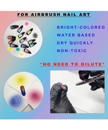 12 Colors Favai Airbrush Gel Nail Polish Set for Spring Summer Nail Art Designs - Long Lasting, Soak Off, French Manicure Stickers & Stencils - 10ml/0.33 Fl oz - Buy Online on GoSupps.com