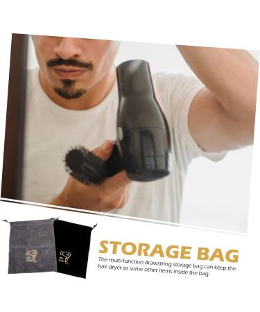 FOYTOKI Drawstring Toiletry Bag 2pcs Hair Dryer Bag Travel Hair Dryer Hotel Drawstring Bag Organizer Bag Velvet Bag Modeling - Buy Online on GoSupps.com