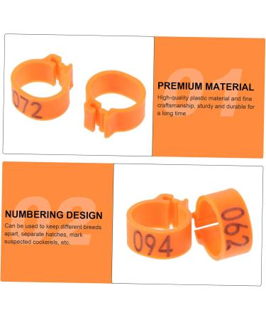 Ipetboom Baby Stuff 200 Pcs Pigeon Anklet Baby Clips Bird Ring Chicken Foot Ring for Pigeon African Gray Parrot The Bird 1.3X1.3CMx2pcs Orangex2pcs - Buy Online on GoSupps.com