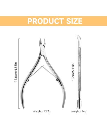 Airfish Stainless Steel Cuticle Pushers Cuticle Nippers Set Professional Cuticle Trimmer Perfect Nail Care Tool(Silver) - Buy Online on GoSupps.com