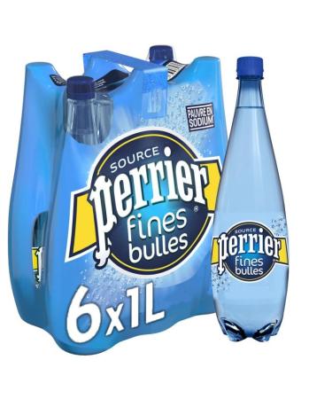 PERRIER - Fine Bubbles Natural Mineral Water Sparkling 6X1L - Free Shipping - Price Per Unit