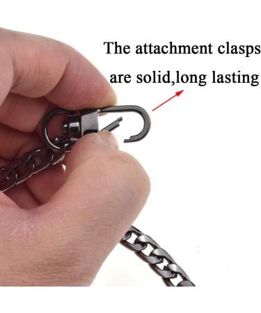 HAHIYO Mini Pochette Purse Chain Strap Slim Wide 7mm for LV Length 7.9 Inches Extra Thick 2.6mm Shiny Black for Handbag Wallet Clutch Comfortable Flat Metal Strap 1 Pack Black 7.9 Inches Length - Buy Online on GoSupps.com