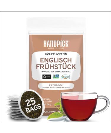Hand pick English breakfast black tea (25 black tea bag) Environmentally conscious English tea bag |Brooth black tea breakfast tea/English breakfast tea & kombucha tea |Black Tea English Breakfast Black Tea 25 Count (Pack of 1)