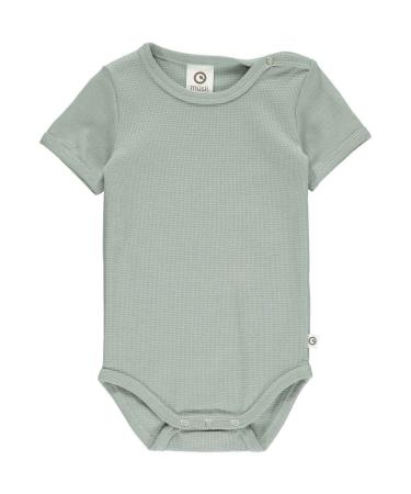 Msli by Green Cotton Baby Boys Waffle S/S Body Base Layer 86 Spa Green