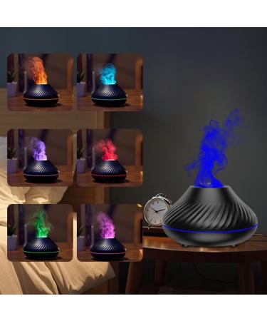 Buy Lomug 130ml Aroma Diffuser - LED Flame Effect Essential Oil Humidifier for Home & Yoga 7 Colors - Buy Online on GoSupps.com