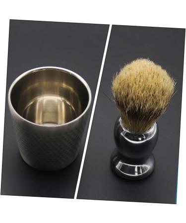Beavorty Mustache Razor & Brush Set - 3 Piece Stainless Steel Beard Grooming Kit for Men - Perfect Foam Shell & Cleaning Container - Buy Online on GoSupps.com