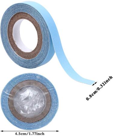 2PCS 0.8CM*3Yard Blue Tape Double Sided Adhesive Roll for Lace Front Wigs - Salon Quality Sticky Tape for Hair Extensions - Buy Online on GoSupps.com