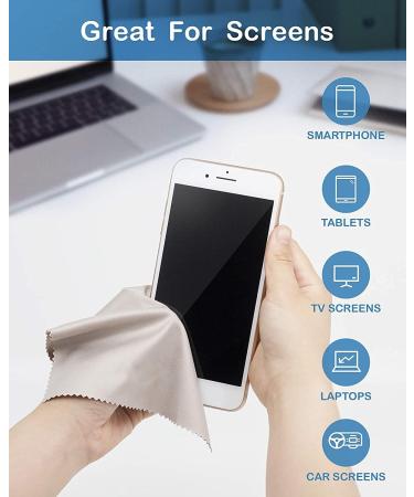 50 Pcs Microfiber Cleaning Cloths | Reusable 7x6 Inch Grey | Ideal for Lenses Glasses Screens Cameras & More - International Shipping Available - Buy Online on GoSupps.com