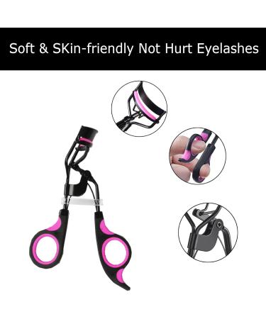 4 in 1 Eyelash Curler Kit for Long Lasting Curled Lashes - Black Metal Lash Curler with Eyebrow Comb and Lash Brush - Easy to Use Cosmetic Tool for Women and Girls - Buy Online on GoSupps.com