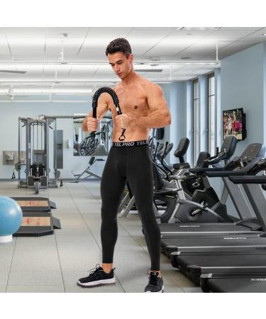 GAOQSEMG Men's Thermal Compression Pants with Pockets - Black/Dark Green - Medium - Buy Online on GoSupps.com