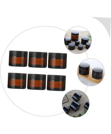Angoily 6 Sets Cream Bottle Eye Cream Bottle Airless Clear Container with Lid Clear Jars Clear Round Jars Shot Glass with Lid Lotion Sample Cosmetic Travel Brown Glass With Cover - Buy Online on GoSupps.com