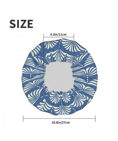Moslion Japanese Asian Geometric Pattern Shower Cap - Reusable Double Layer Hair Bath Cap for Stylish Protection - Floral Shower Hat - Buy Online on GoSupps.com