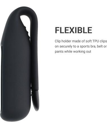 Buy kwmobile Clip Holder for Fitbit Luxe - Silicone Fitness Tracker Holder in Black Bordeaux | International Shipping Available - Buy Online on GoSupps.com