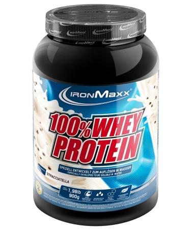 Ironmaxx 100% whey protein powder - Stracciatella 900g can |Suck -reduced water -soluble protein powder from whey protein |many different flavors