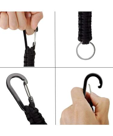 LATRAT 5pcs Keychain with Snap Hook & Braided Strap for Keys - Outdoor Camping & Hiking - 5 Colors Mix | Durable & Stylish Key Holders - Buy Online on GoSupps.com