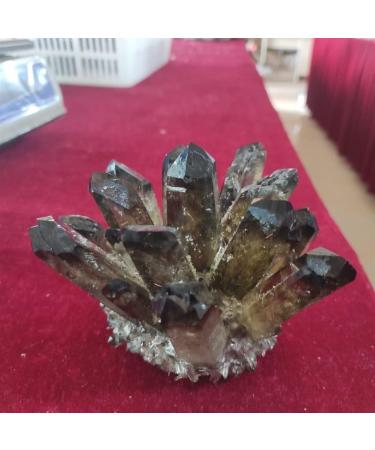 Crystal Hole Specimen Healed 1pcs Hot Reiki Quartz Cluster Natural Cairngorm Crystals Flowers Smoky Quartz Cluster As a Gift Crystal Hole (Size : 350-450g) - Buy Online on GoSupps.com