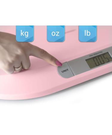 BERDSEN Baby Scale 20kg | Precise Weight Measurement Memory Stable & Safe | Pink Color | Batteries Included - Kg/Lb/Oz - Buy Online on GoSupps.com