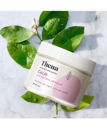 THENA CALM Face Moisturizer - Organic & Natural Ultra Hydrating Cream with Hyaluronic Acid & Lavender | Anti-Aging Facial Moisturizer for Dry Skin | Plant-Based Skincare for Men & Women - Buy Online on GoSupps.com