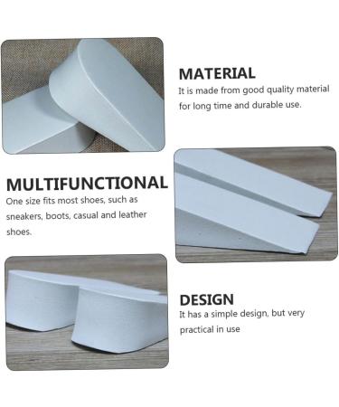 NOLITOY Invisible Heel Inserts - 8 Pairs Height Increasing Foam Cushions for Comfort and Support - Ideal for Students - White - Buy Online on GoSupps.com