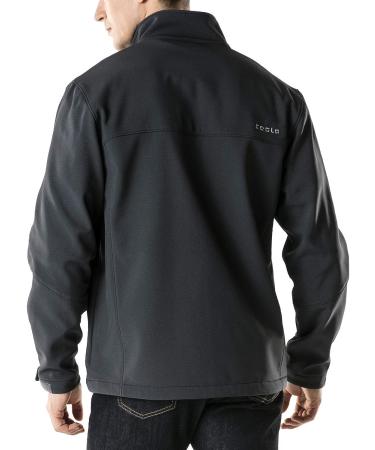 TSLA Men's Full-Zip Softshell Winter Jacket | Waterproof Fleece Lined | Dark Grey Medium - Buy Online on GoSupps.com