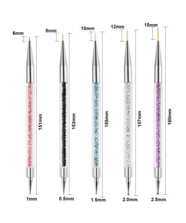 Buy AvoDovA 5-Piece Nail Art Liner Brush Set - Dual-Ended Nail Art Pens for Creative Designs | International Shipping Available - Buy Online on GoSupps.com