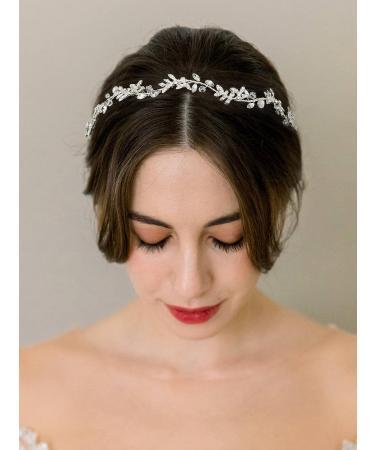 SWEETV Rhinestone Bridal Headband - Silver Crystal Wedding Hairpiece for Bride, Bridesmaid & Flower Girl - Buy Online on GoSupps.com