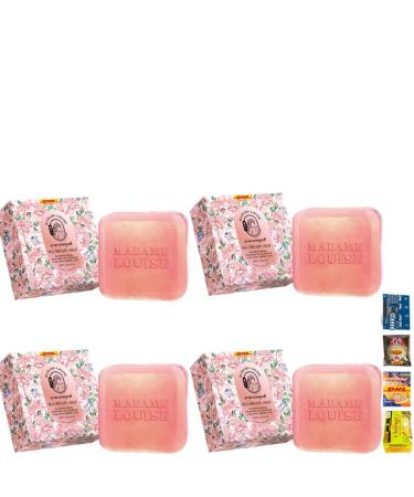 Ultimate DHL Madame Louise Soap Rose Water Bar Moisture Nourish Skin 4.23 Oz/Box (of 4) By Beautygoodshop Get Free For You Beauty Gifts