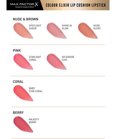 Max Factor Colour Elixir Lip Cushion Gloss - Glam 9 ml with Mineral Oil & Vitamin E - Buy Online on GoSupps.com
