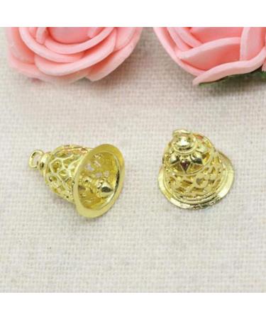 EXCEART 10Pcs Brass Jingle Bells - Vintage Wind Chimes Rustic Handicrafts Bells - Jewelry Bag Charms Pendants - 0.59x0.47 Inch - Buy Online on GoSupps.com
