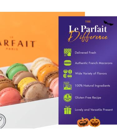Le Parfait Paris French Macarons Gift Box - 24 Assorted Gourmet Desserts for Baby Shower, Birthdays, Mothers Day, & Anniversary - Buy Online on GoSupps.com