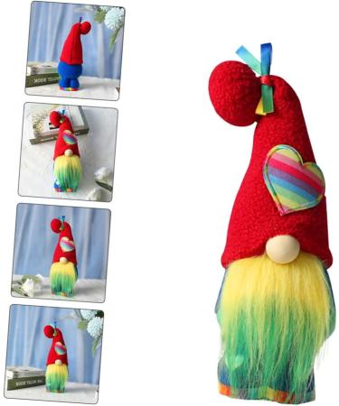 Cabilock 2pcs Heart Doll Party Figurine Delicate Office Lovely Rainbow Adorable Gnome Colorful Colorfulx2pcs 37x12.5cmx2pcs - Buy Online on GoSupps.com