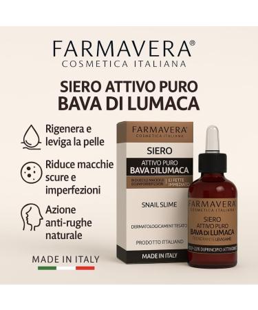  FARMAVERA COSMETICA ITALIANA Farmavera Bava de Lumaca Active Pouri Luxury Anti-Wrinkle Serum Eye Contour Face Serum Anti-Wrinkle Regenerating Face Serum Anti-Stain Illuminating - Buy Online on GoSupps.com