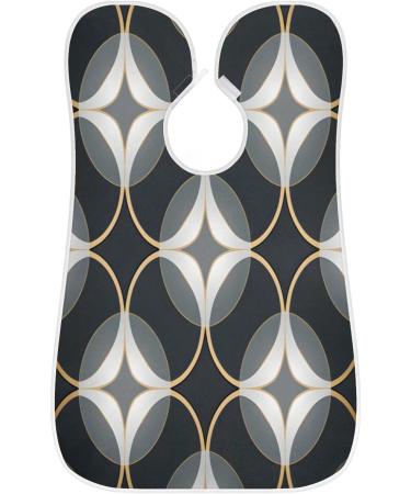 Gray Black Pattern Beard Bib Apron - Beard Hair Catcher for Men | Ideal Father's Day & Christmas Gifts with Suction Cups - Buy Online on GoSupps.com