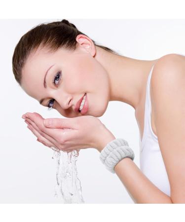 Cabilock Lot de 2 Bracelets de Lavage du Visage en Flanelle Grise Bracelets Absorbants pour Spa lastiques Souples pour Poignet Protection Anti- claboussures pour Soins Peau Accessoire - Buy Online on GoSupps.com
