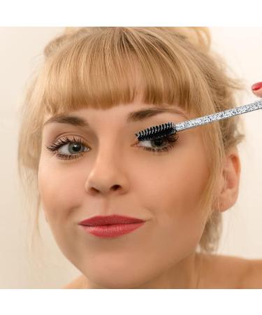 XPP Disposable Eyelash Brushes 100PCS Eye Brow Spoolie Castor Oil Brush Mascara Wands - Crystal Black - Buy Online on GoSupps.com